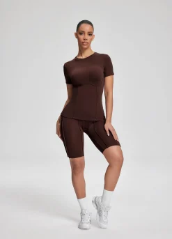 Alltags-T-Shirt mit Contour-Nähten
