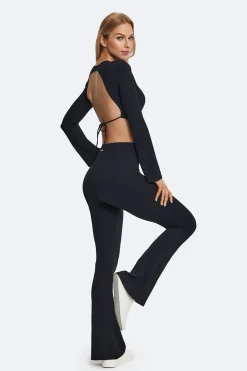Ausgestellte Leggings mit hoher Taille