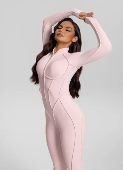 Ausgestellter Catsuit mit geschlossenem Rücken