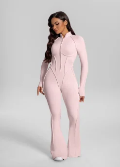Ausgestellter Catsuit mit geschlossenem Rücken