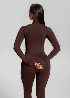 Ausgestellter Catsuit mit geschlossenem Rücken