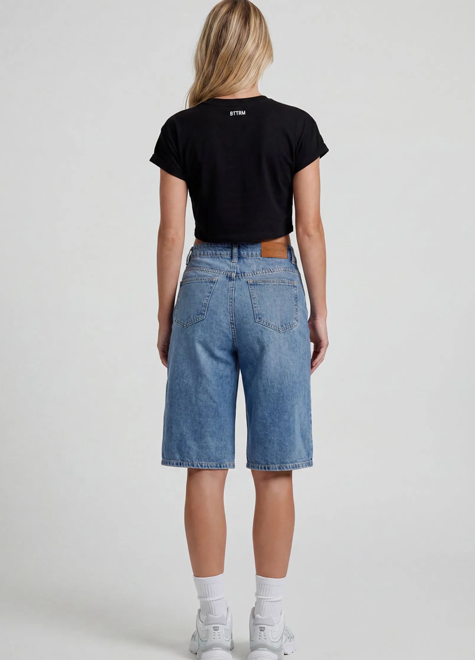 Baggy Denim-Bermudashorts