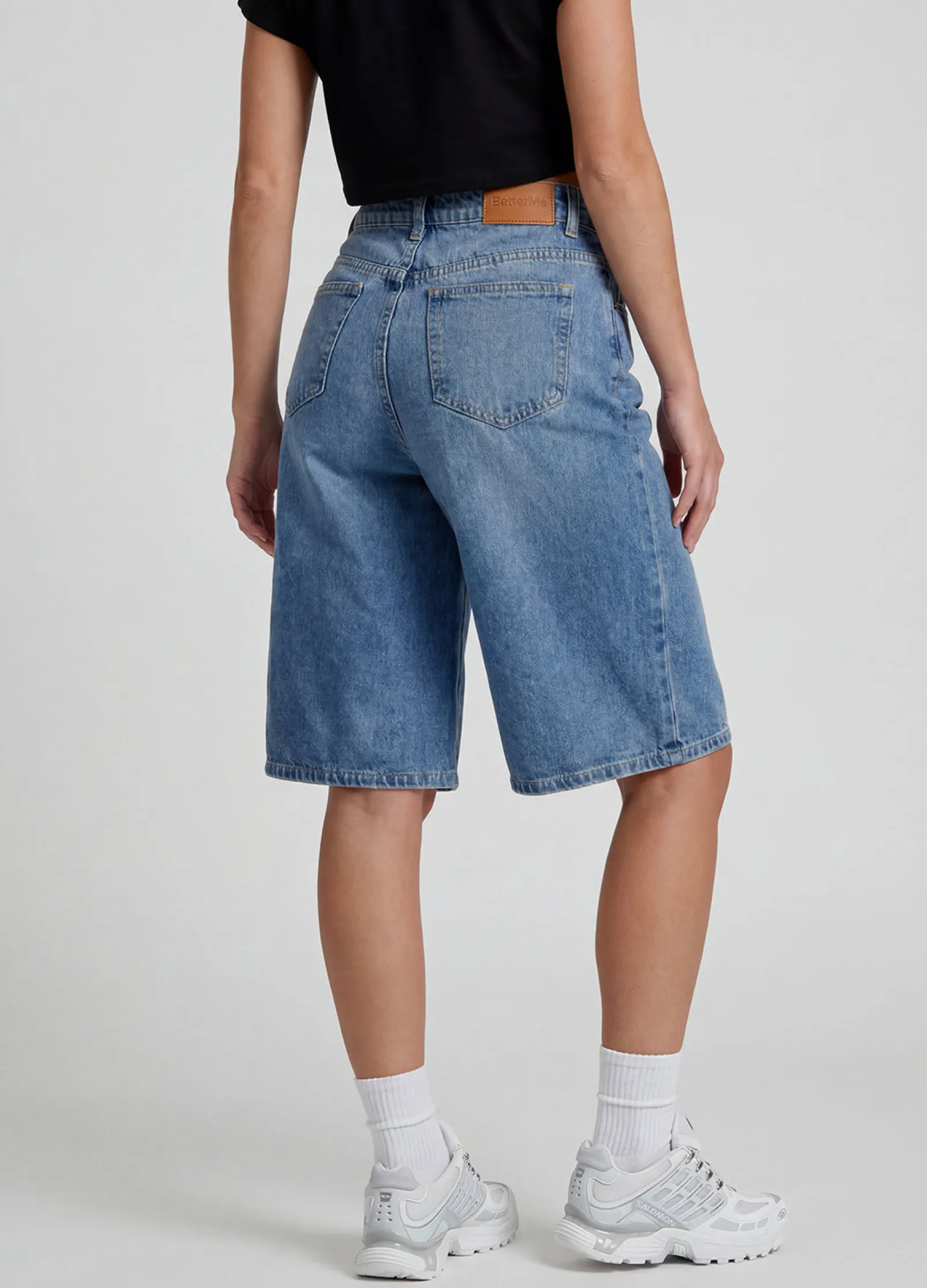 Baggy Denim-Bermudashorts