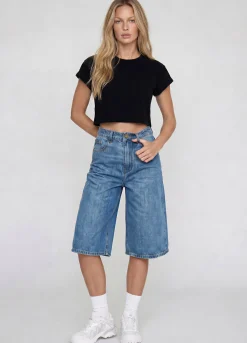 Baggy Denim-Bermudashorts