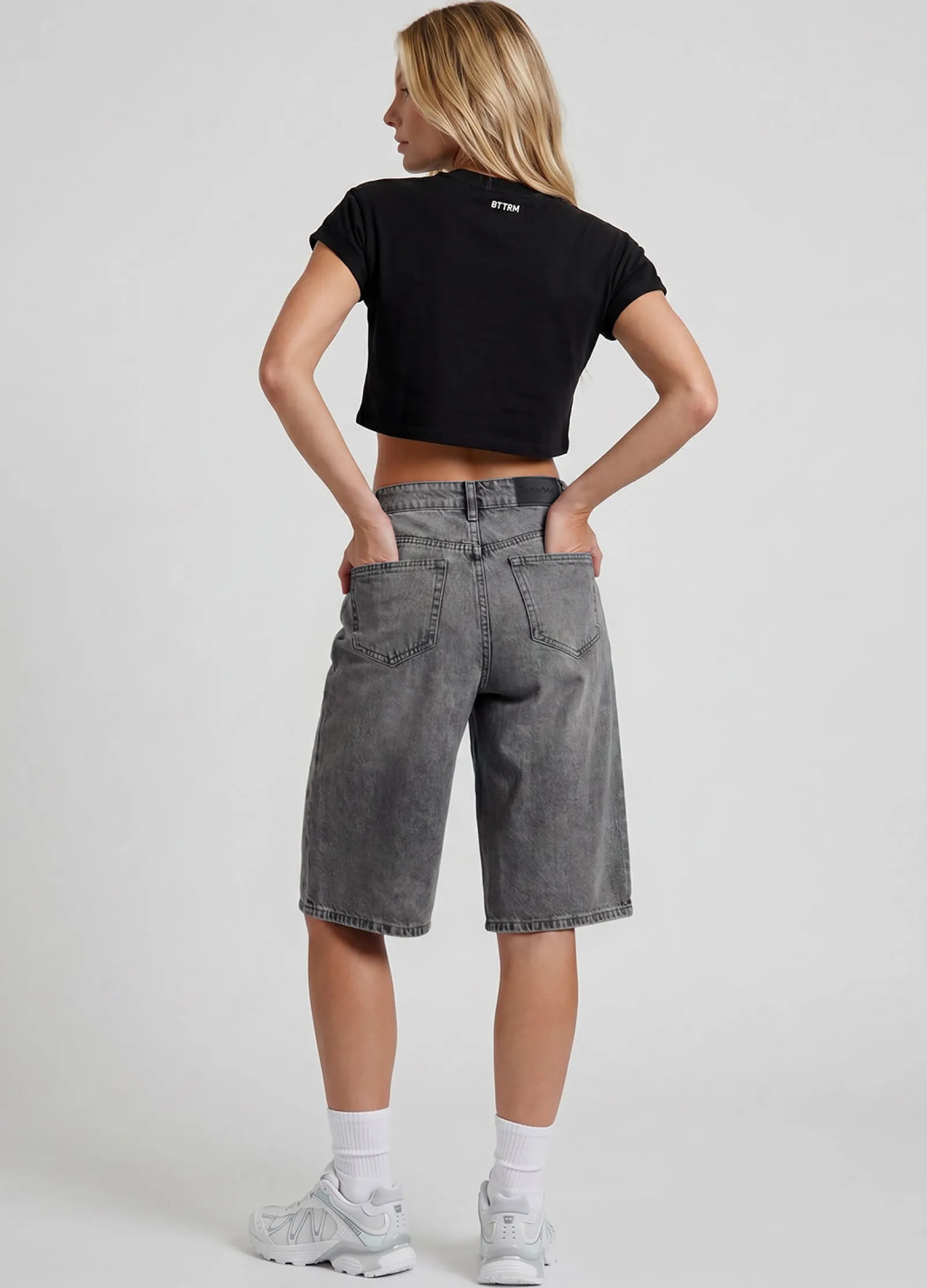 Baggy Denim-Bermudashorts