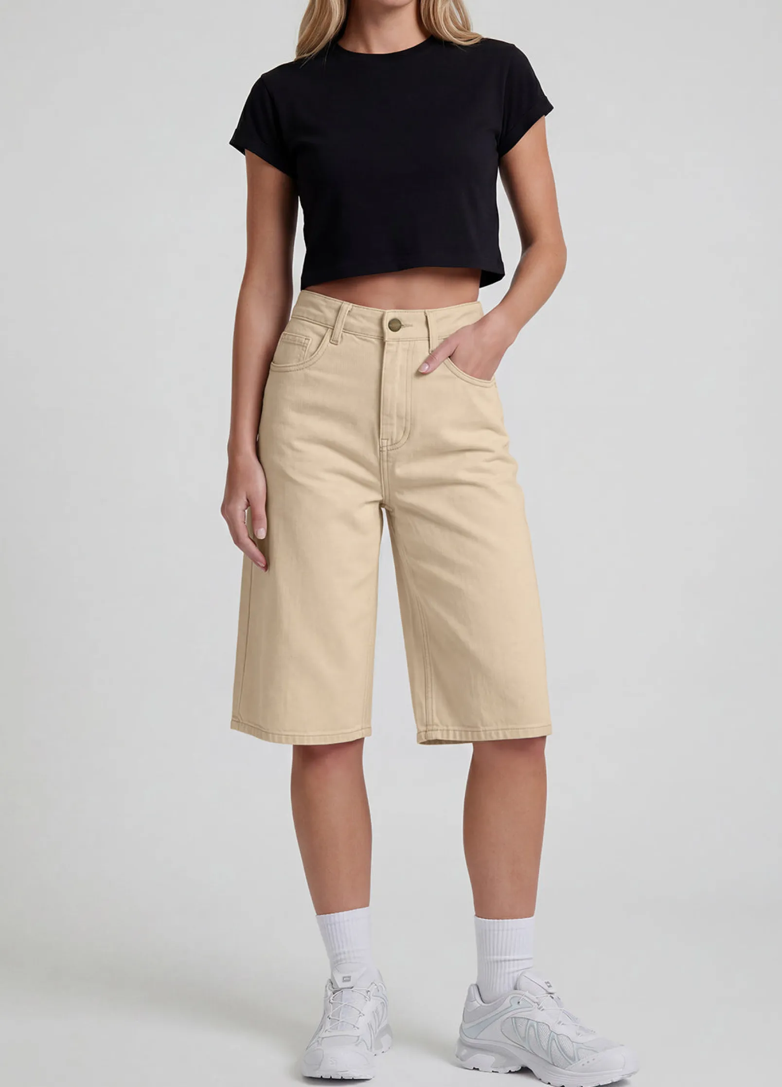 Baggy Denim-Bermudashorts