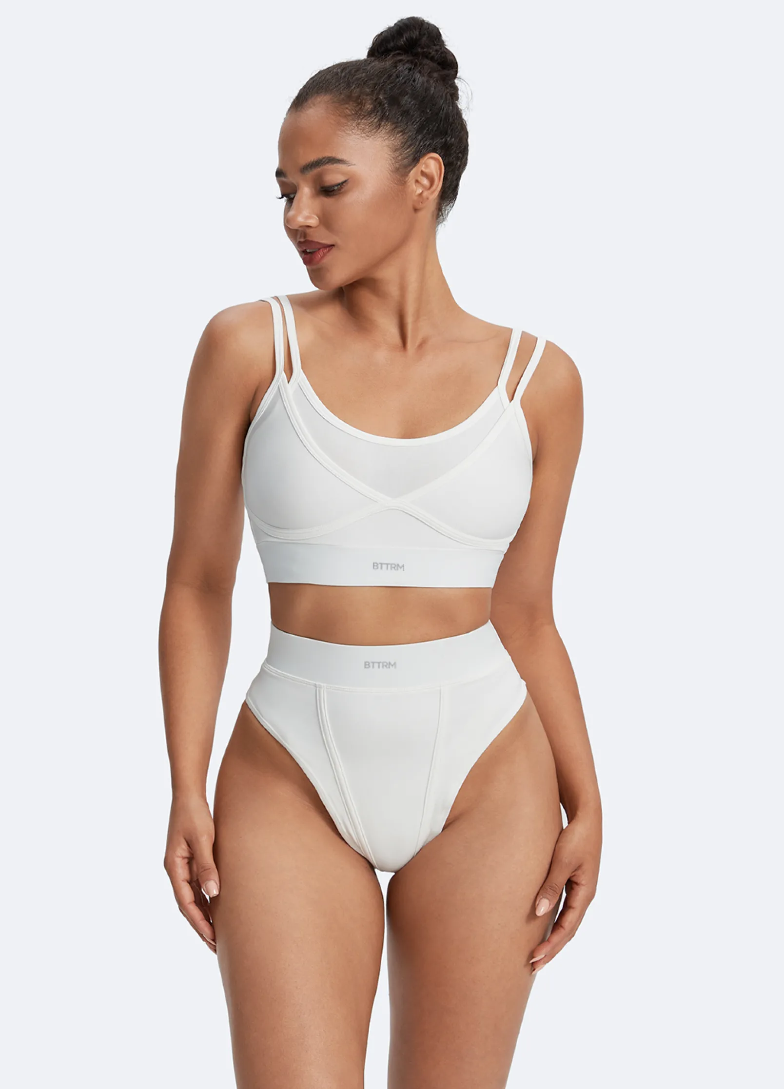 Baumwoll-Bralette mit Doppelträger