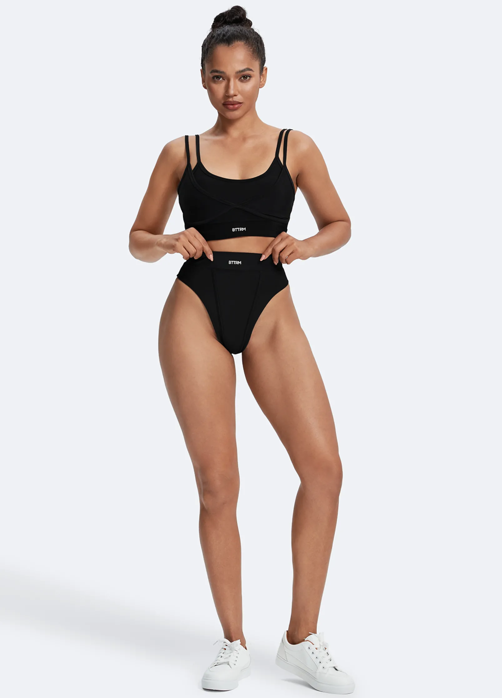 Baumwoll-Bralette mit Doppelträger