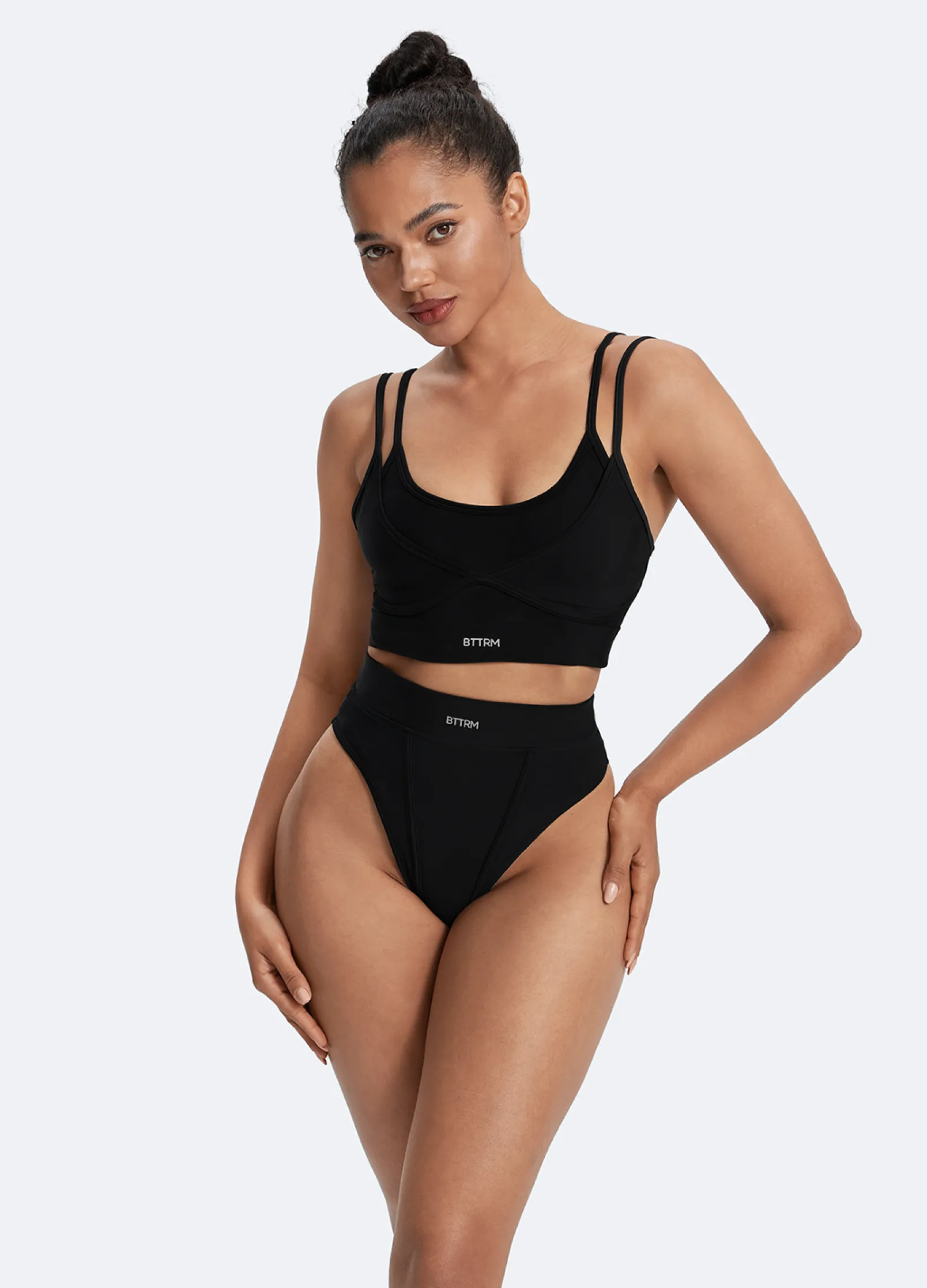 Baumwoll-Bralette mit Doppelträger
