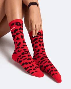 Baumwollsocken mit Leopardenmuster