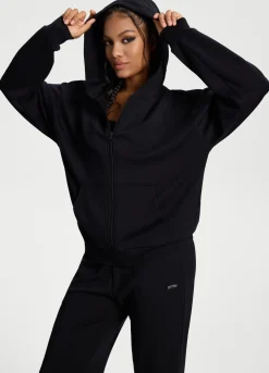 Übergroßer Zip-Up-Hoodie