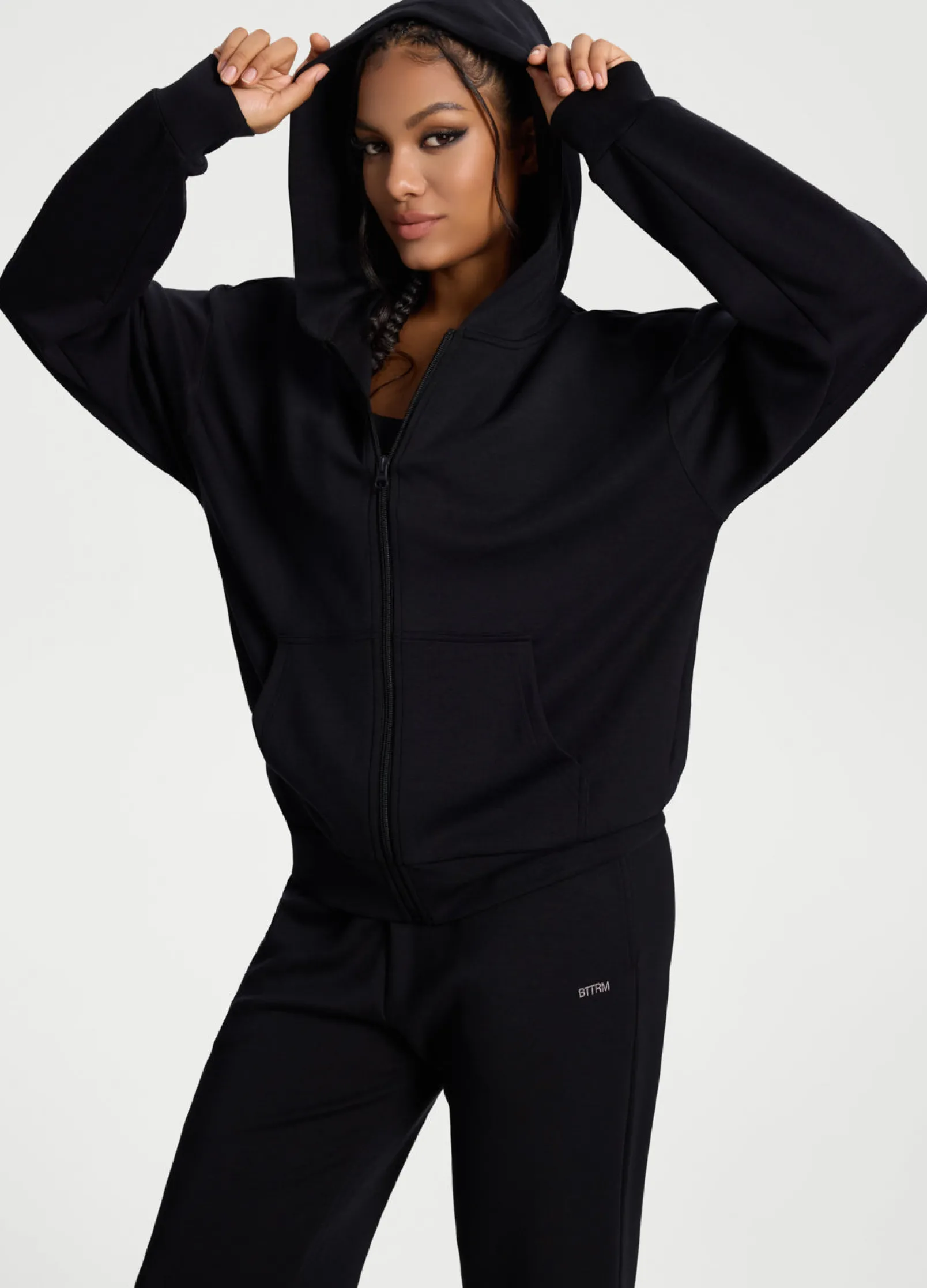 Übergroßer Zip-Up-Hoodie