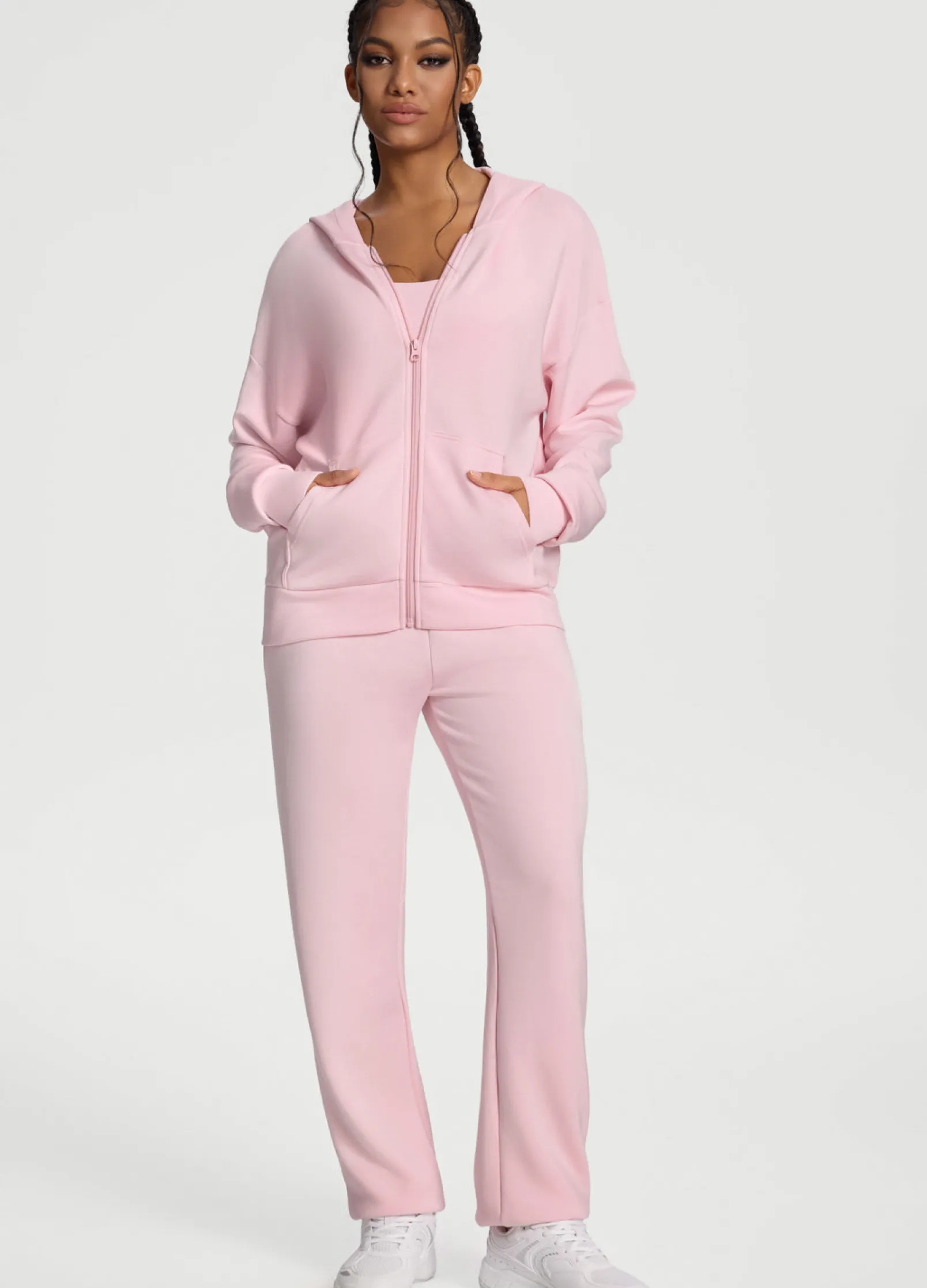 Übergroßer Zip-Up-Hoodie