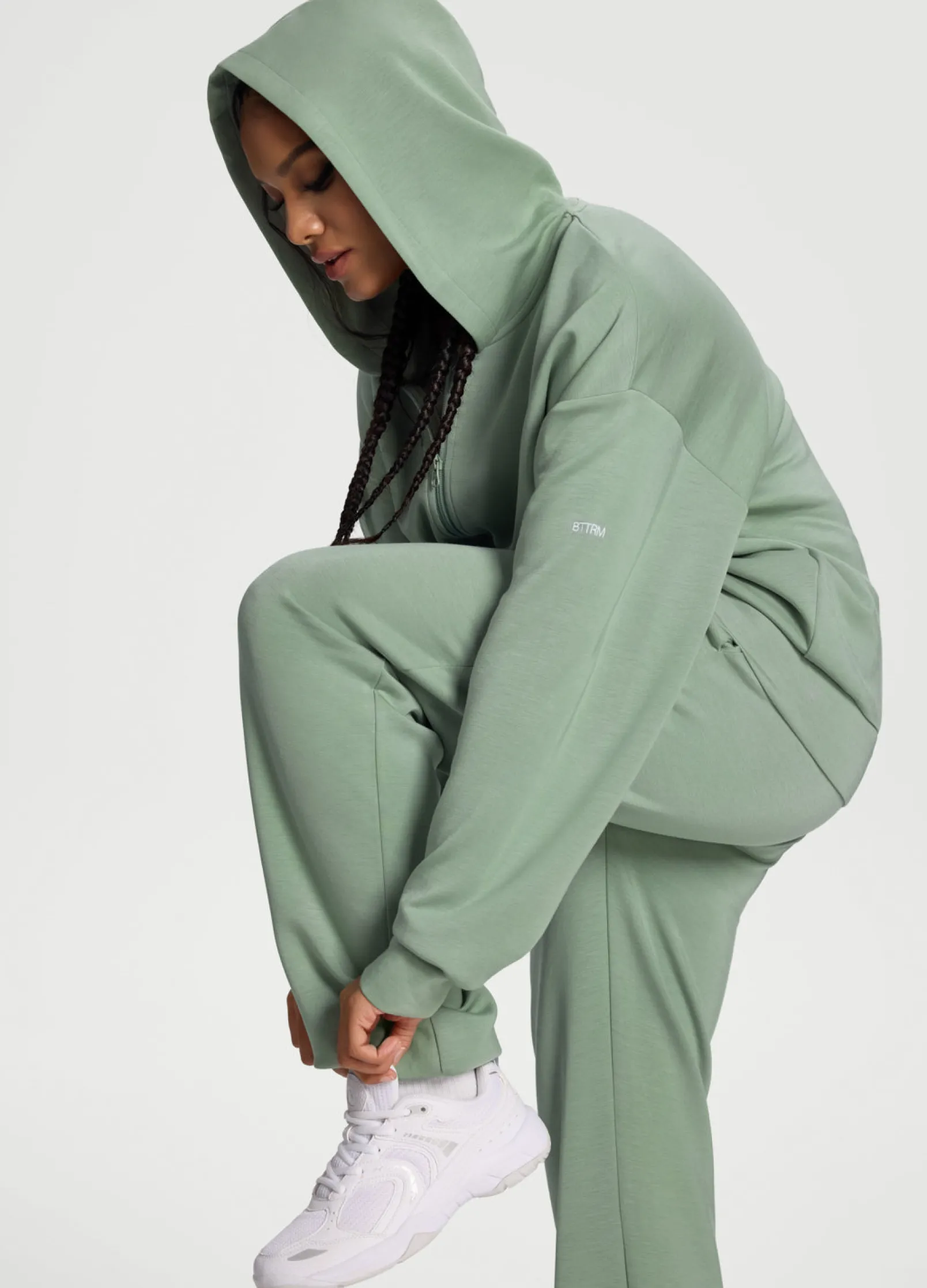 Übergroßer Zip-Up-Hoodie