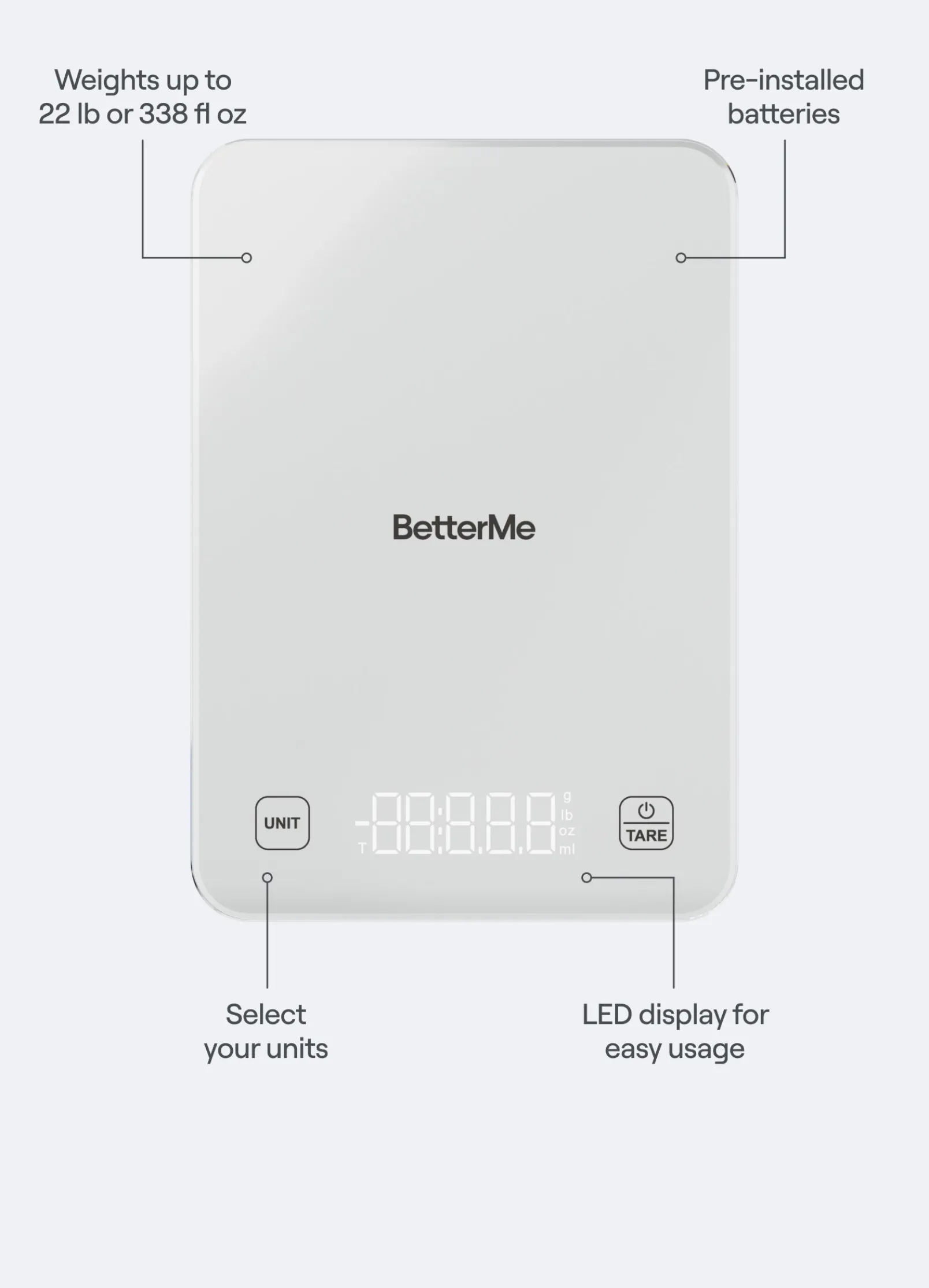 BetterMe Kitchen Scale