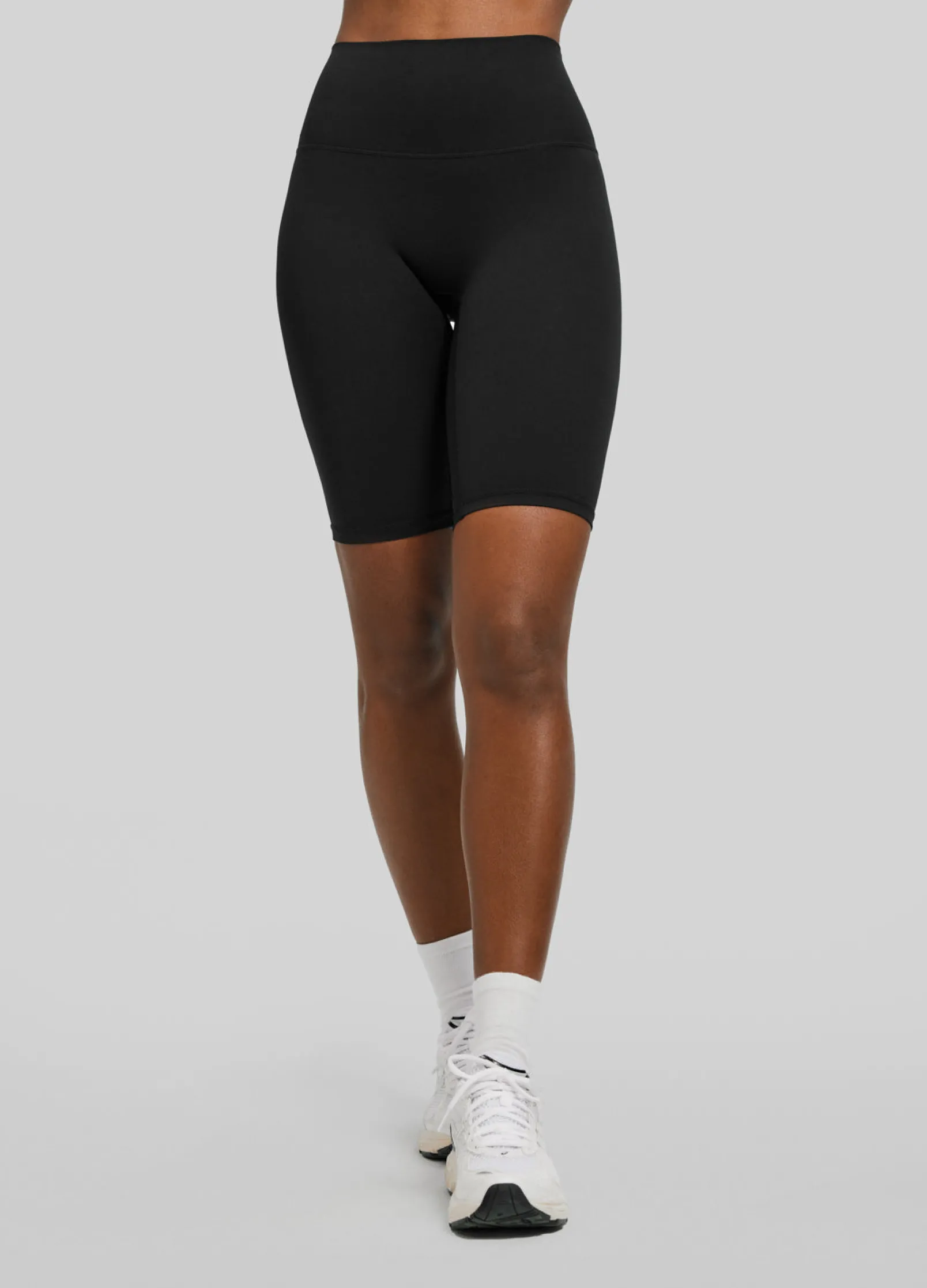 Biker-Shorts mit hohem Bund