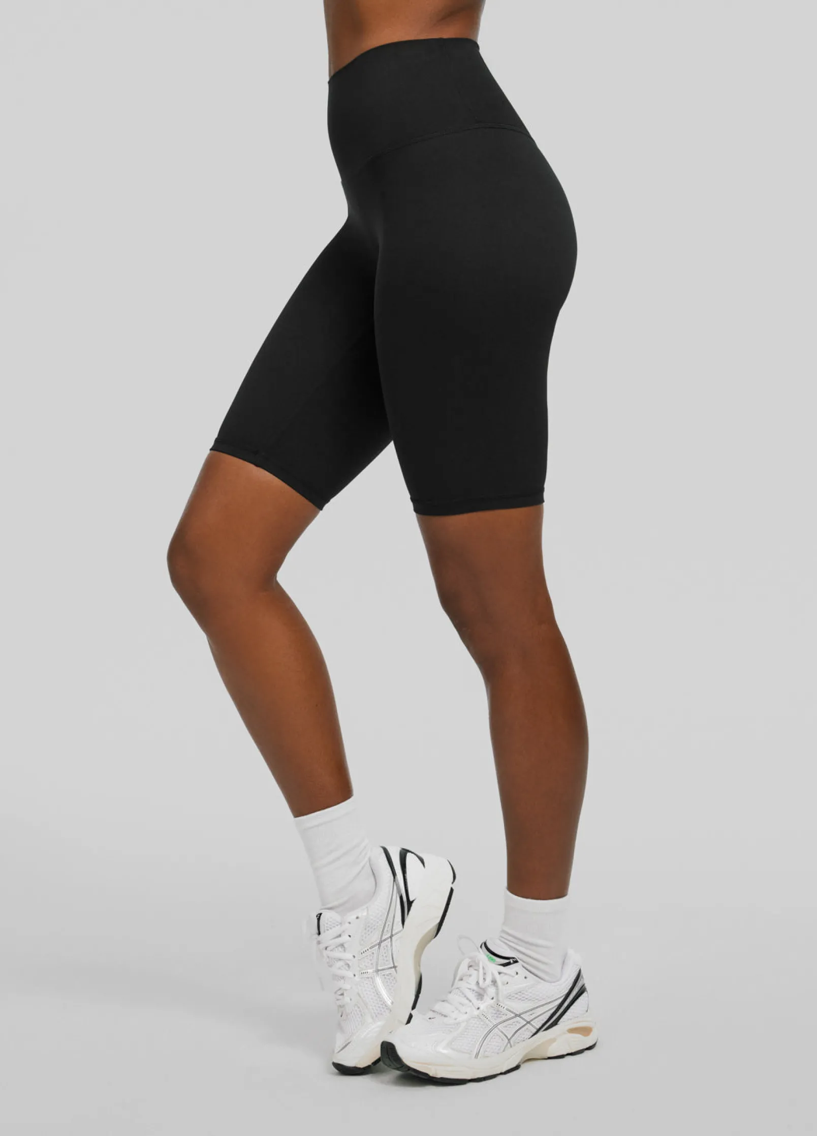 Biker-Shorts mit hohem Bund