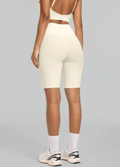 Biker-Shorts mit hohem Bund