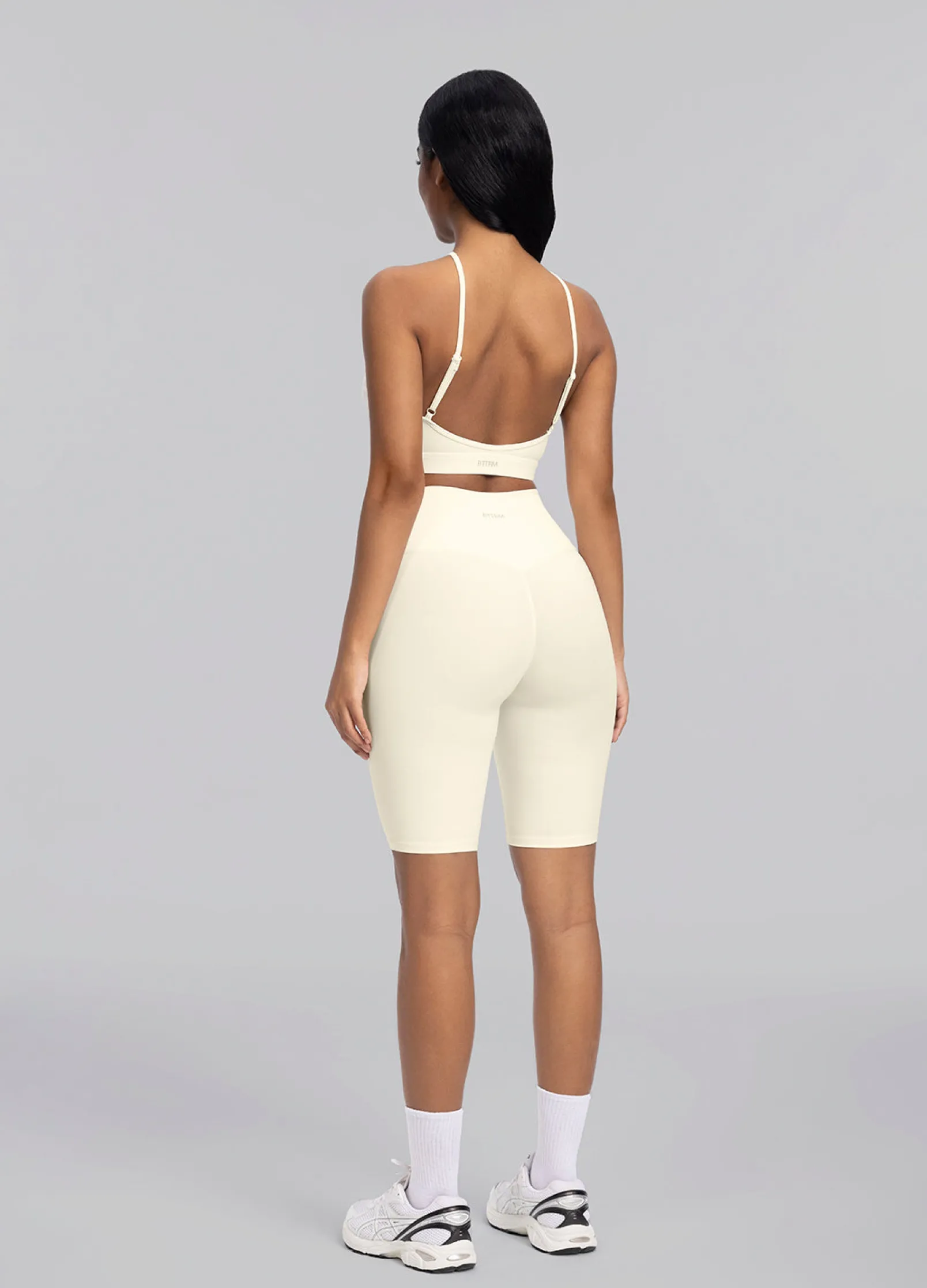 Biker-Shorts mit hohem Bund
