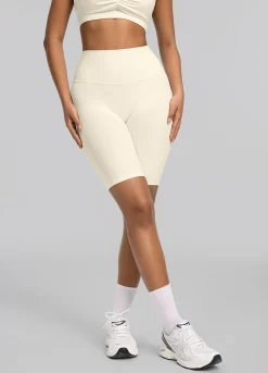 Biker-Shorts mit hohem Bund