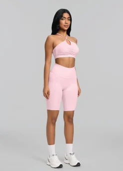 Biker-Shorts mit hohem Bund