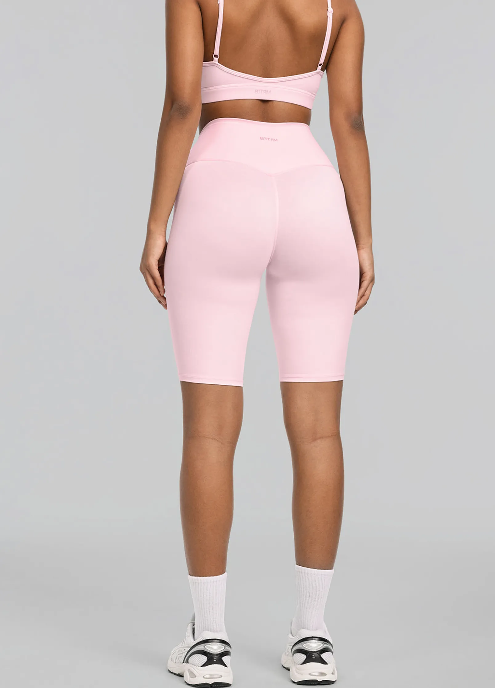 Biker-Shorts mit hohem Bund