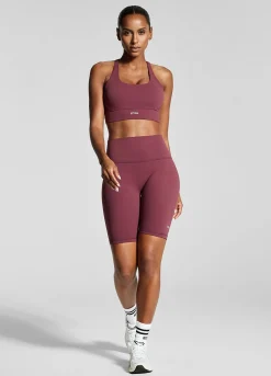 Biker-Shorts mit hohem Bund