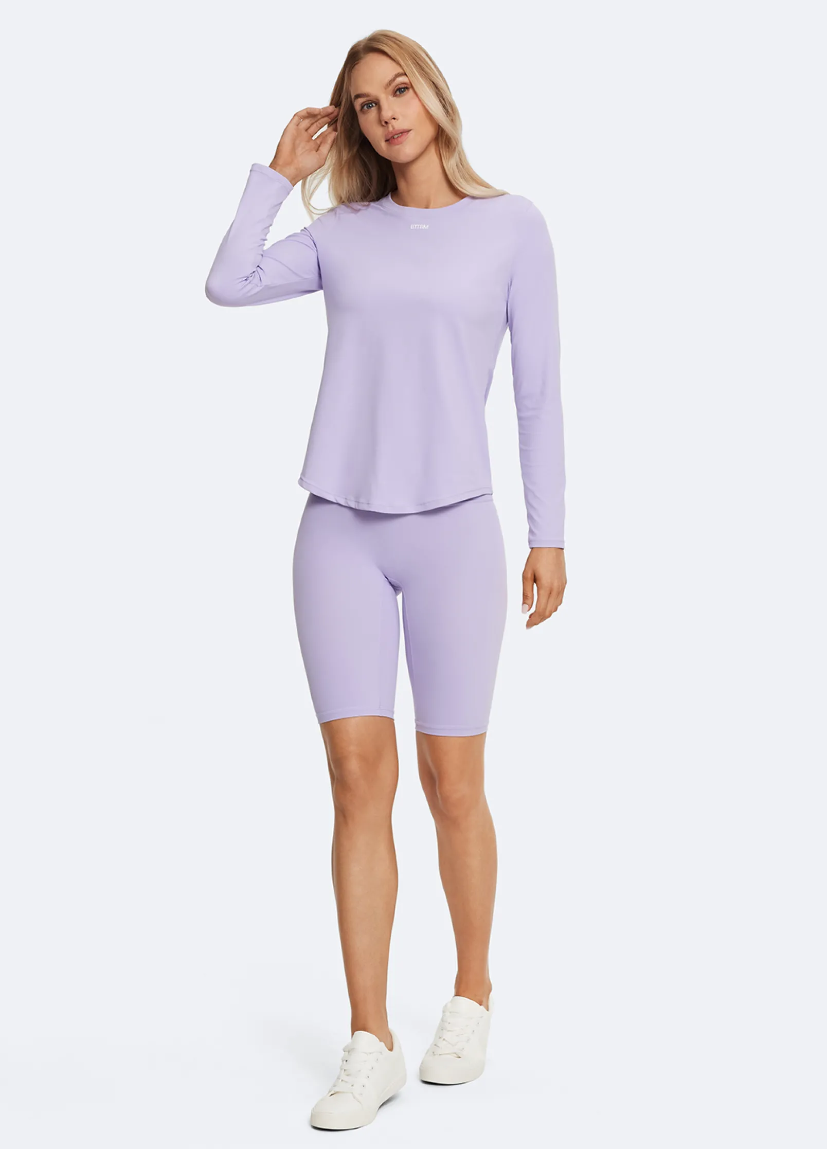 Biker-Shorts mit hohem Bund