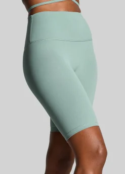 Biker-Shorts mit hohem Bund