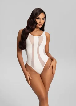 Body mit Mesh-Einsätzen