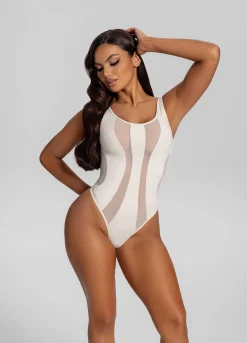 Body mit Mesh-Einsätzen