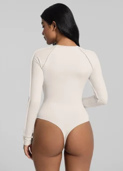 Bodysuit mit V-Mesh-Einsatz