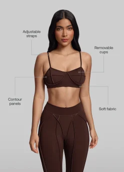 Bralette mit Kontur-Nähten