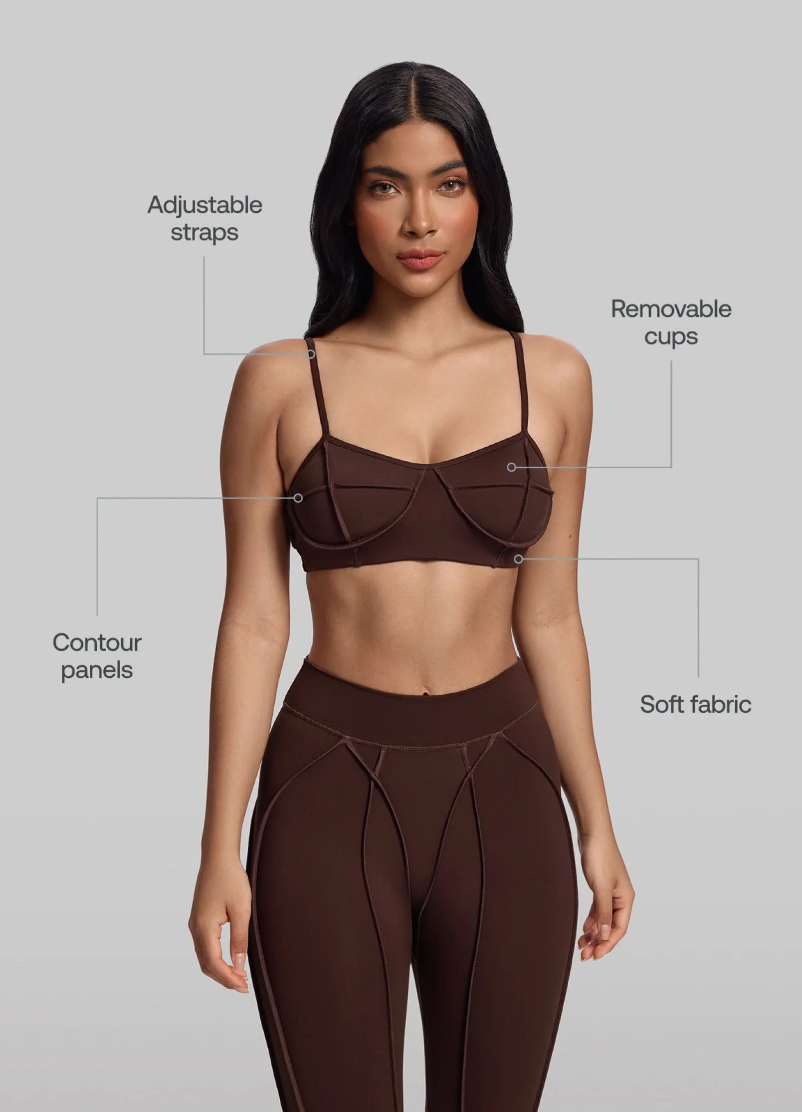 Bralette mit Kontur-Nähten