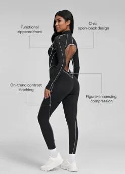 Catsuit mit Konturnähten