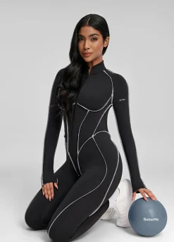 Catsuit mit Konturnähten
