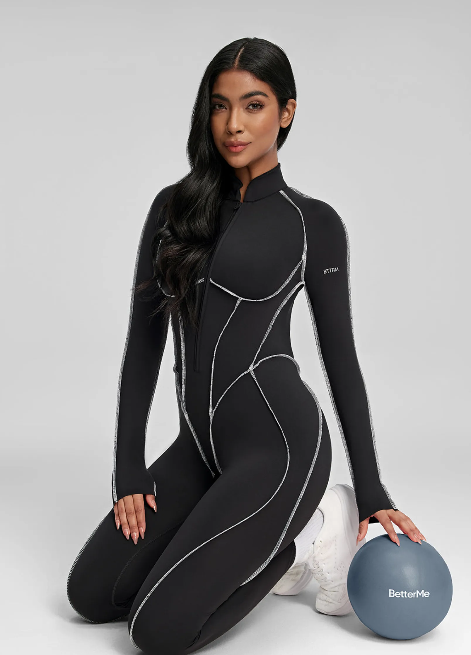 Catsuit mit Konturnähten