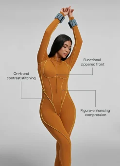 Catsuit mit Konturnähten