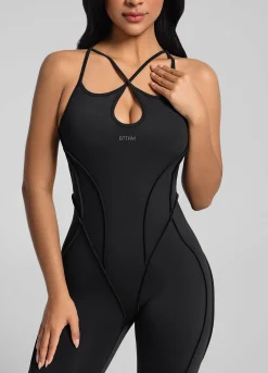 Catsuit mit Rückenträgern