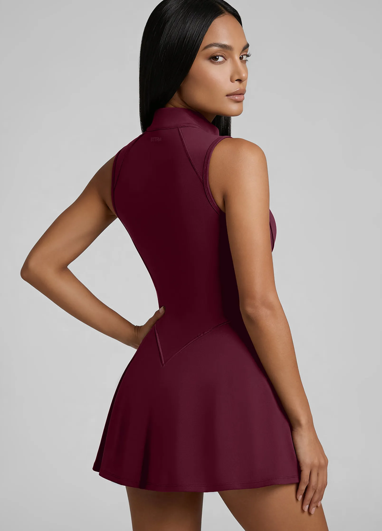 Closed-Back Contour Mini Dress