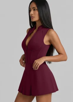 Closed-Back Contour Mini Dress