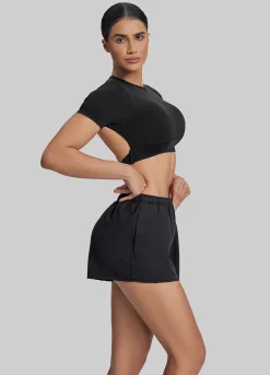Comfy Mid-Thigh Stretchy Waist French Terry Jersey Shorts