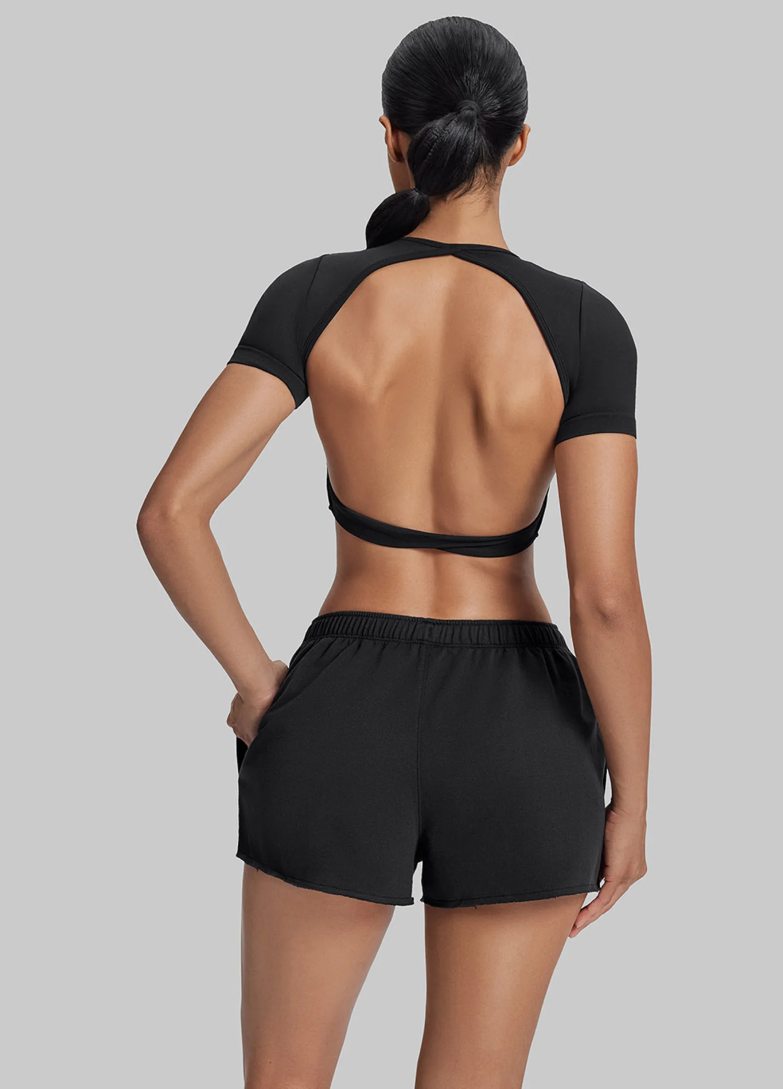 Comfy Mid-Thigh Stretchy Waist French Terry Jersey Shorts