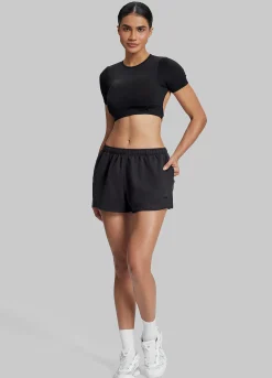Comfy Mid-Thigh Stretchy Waist French Terry Jersey Shorts