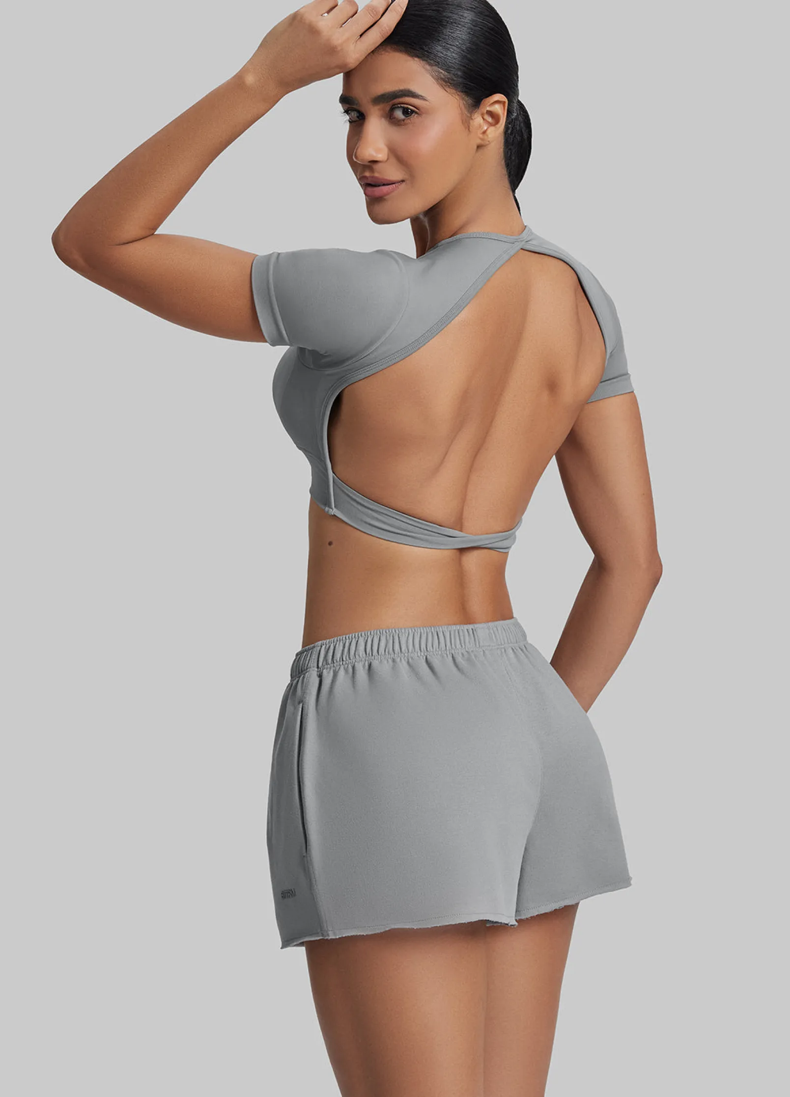 Comfy Mid-Thigh Stretchy Waist French Terry Jersey Shorts