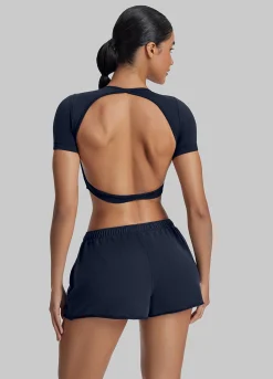 Comfy Mid-Thigh Stretchy Waist French Terry Jersey Shorts