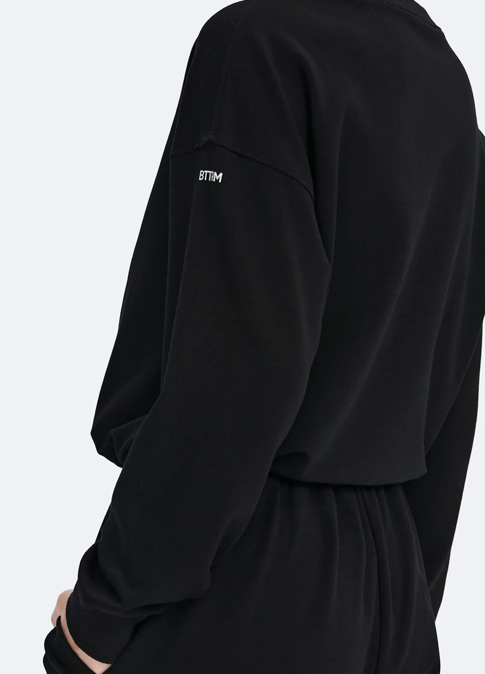 Cropped Sweatshirt mit Kordelzug