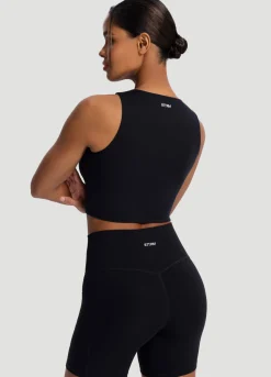 Cropped Tanktop mit hohem Ausschnitt