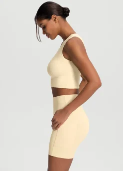 Cropped Tanktop mit hohem Ausschnitt