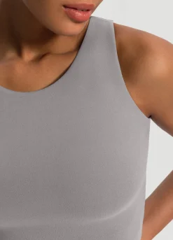 Cropped Tanktop mit hohem Ausschnitt
